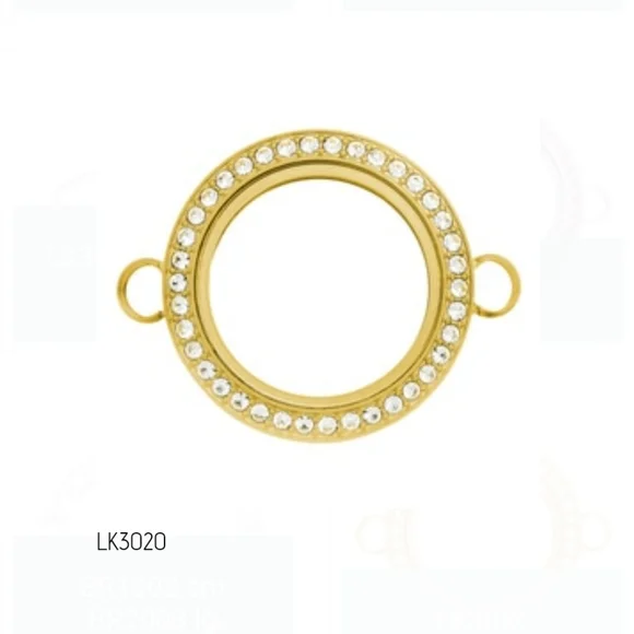 ORIGAMI OWL Swarovski Gold Link Locket ONLY - Picture 6 of 7